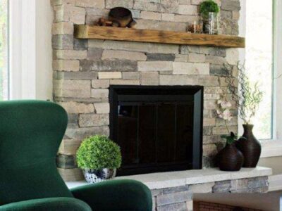 Reface Brick Fireplace with Stone Veneer from Stone Selex