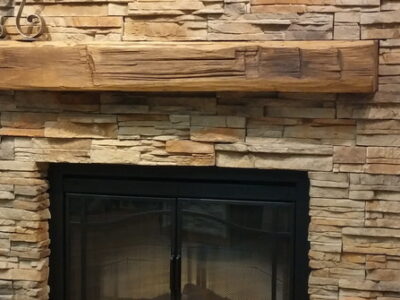 Reclaimed Wood Mantel - An Original Addition to Your Fireplace
