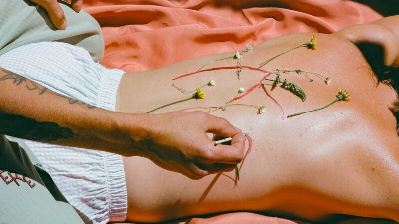 Skin care of woman