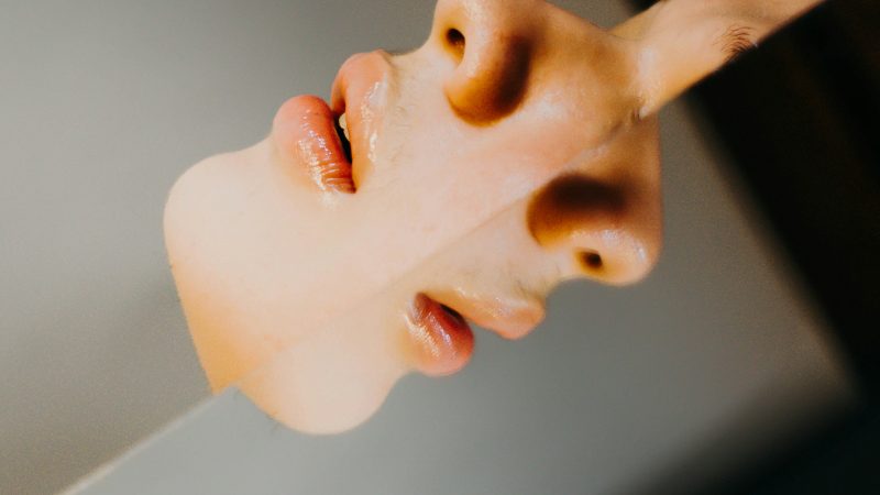 reflection of woman face