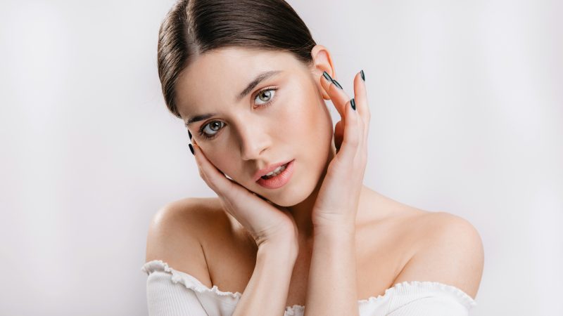 Happy woman with beauty face